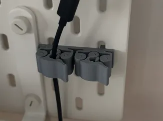 Cable clip pair for Skadis/Skådis