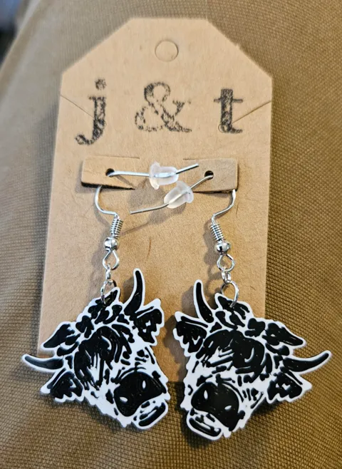 Cow earrings
