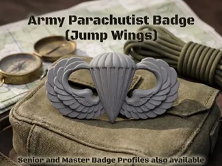 US Army Parachutist Badge (Jump Wings) Plaque