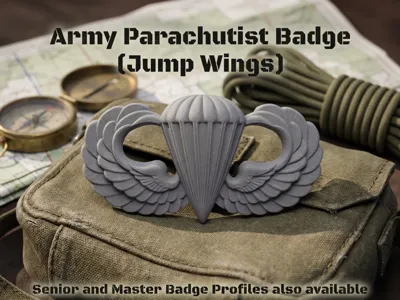US Army Parachutist Badge (Jump Wings) Plaque