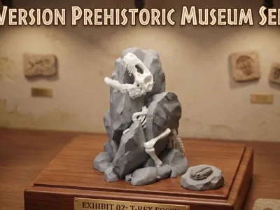 Chibi Dinosaur Fossil Diorama – T-Rex