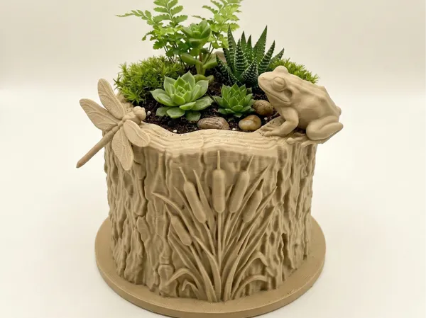 Jardinière tronc d'étang