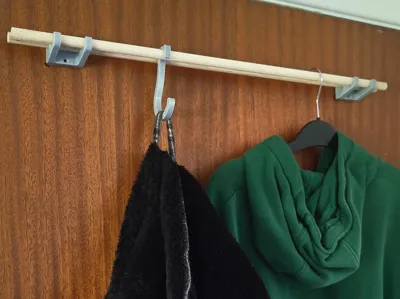 Wall Rack - Wooden Rod Hanger