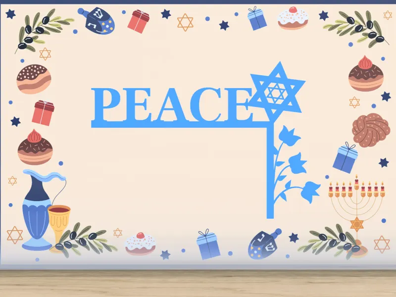 Peace Door Corner - Hanukkah Decor