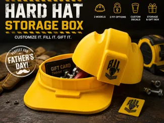 Hard Hat Storage Box - Decal Edition 