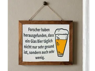 Bier Schild – Humorvolles Hinweisschild