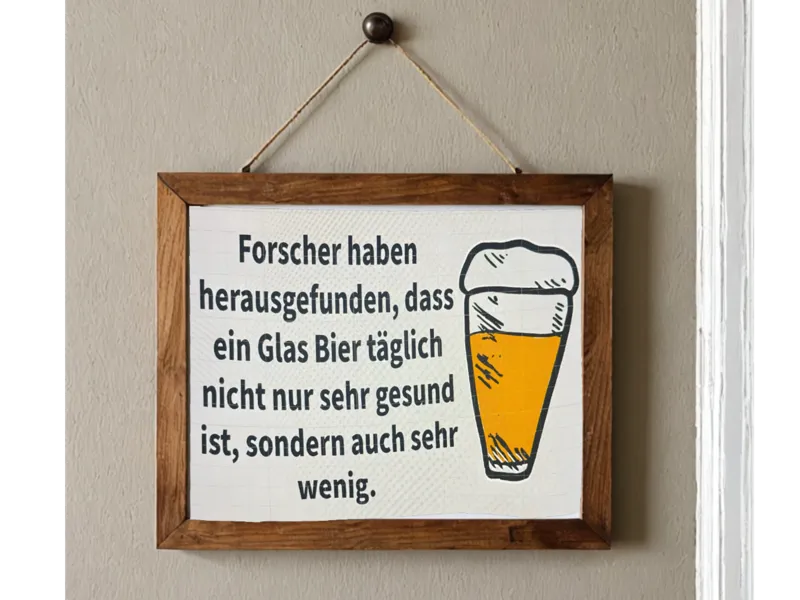Bier Schild – Humorvolles Hinweisschild