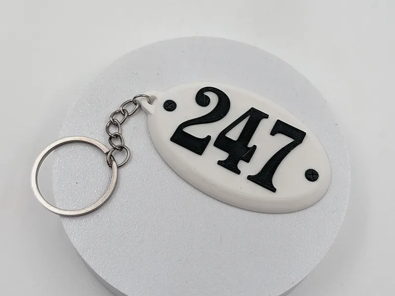 Llavero personalizable stile Numeracion Para Casas