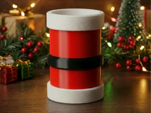 Christmas Can Ho Ho Holder- Santa Suit Can Koozie