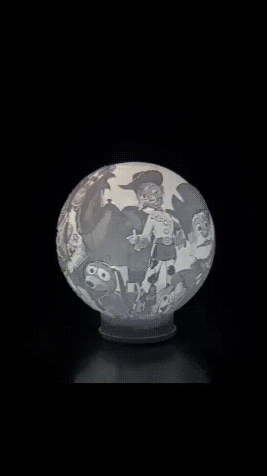 Toy Story lithophane lamp