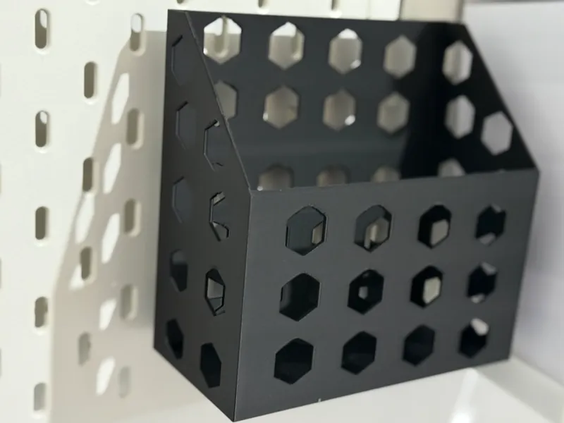 150X150X75 Hex Bin with Skadis Mount