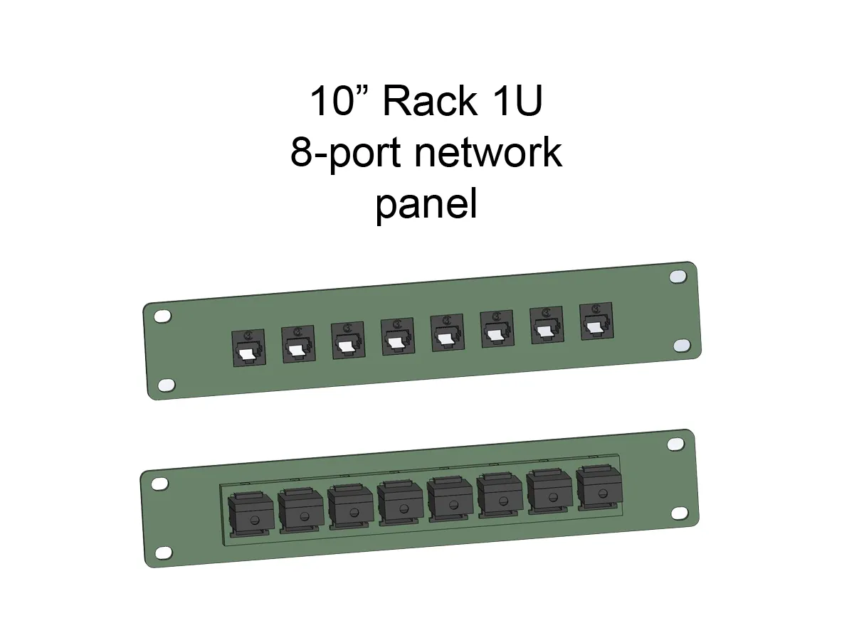 10" Rack 1U 8-Port network panel - Free 3D Print Model - MakerWorld