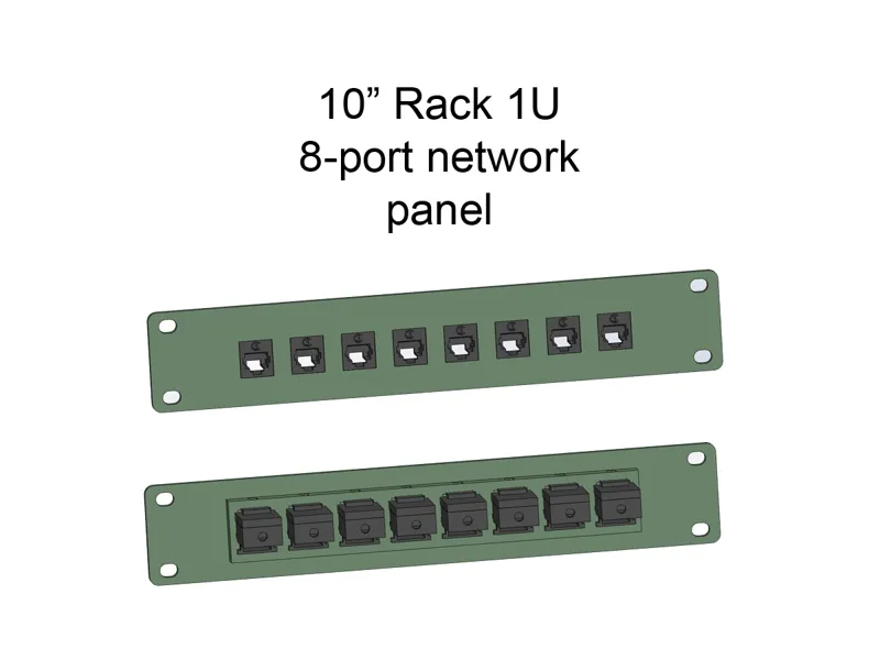 10" Rack 1U 8-Port network panel
