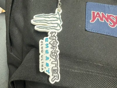 Monster energy ultra keychain (White monster)
