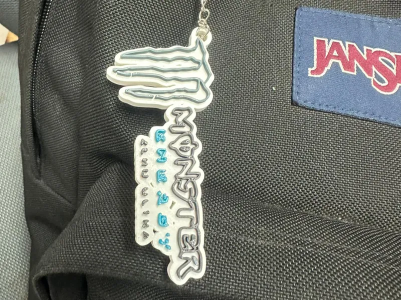 Monster energy ultra keychain (White monster)