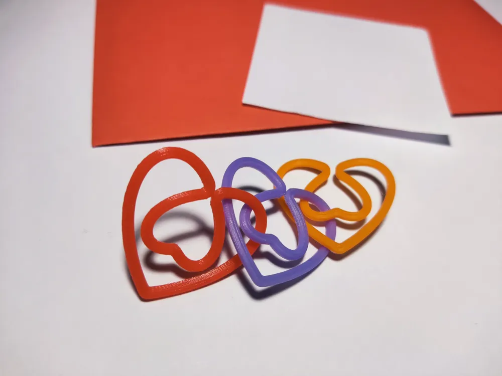 Heart paper clip by CraftMengMakerWorld: Download Free 3D Models