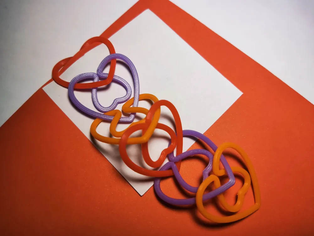 Heart paper clip by CraftMengMakerWorld: Download Free 3D Models