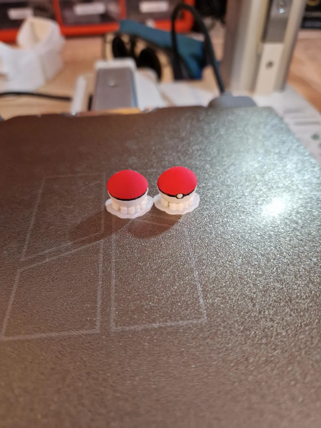 Pokeball earring view 2
