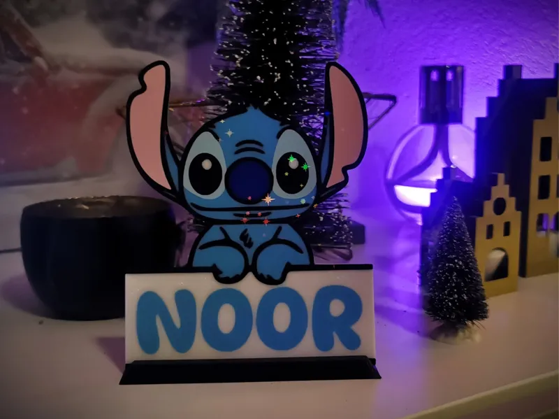 Stitch Name Sign - With Customizable Text