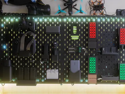 Skadis Camera Gear Charging Wall