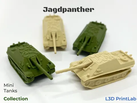Modelo para impresión 3D: Mini Jagdpanther Tank 1/200 Scale By L3D PrintLab — referencia de MakerWorld