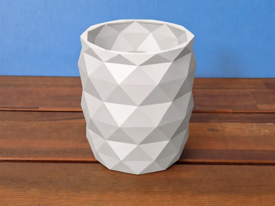 Low-Poly White Planter Pot Vase - Free 3D Print Model - MakerWorld