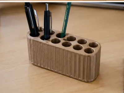 Ribbed Desk Pen Organizer
