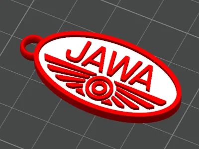 JAWA logo keychain