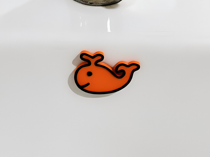 可爱的面盆溢水口堵盖 Cute sink overflow stopper