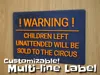 "Warning Children - Multicolor" 0.2mm layer, 2 walls