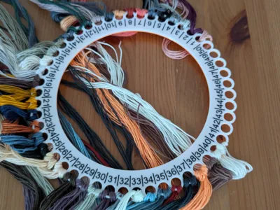 Embroidery Floss Holder Ring (50 slots)