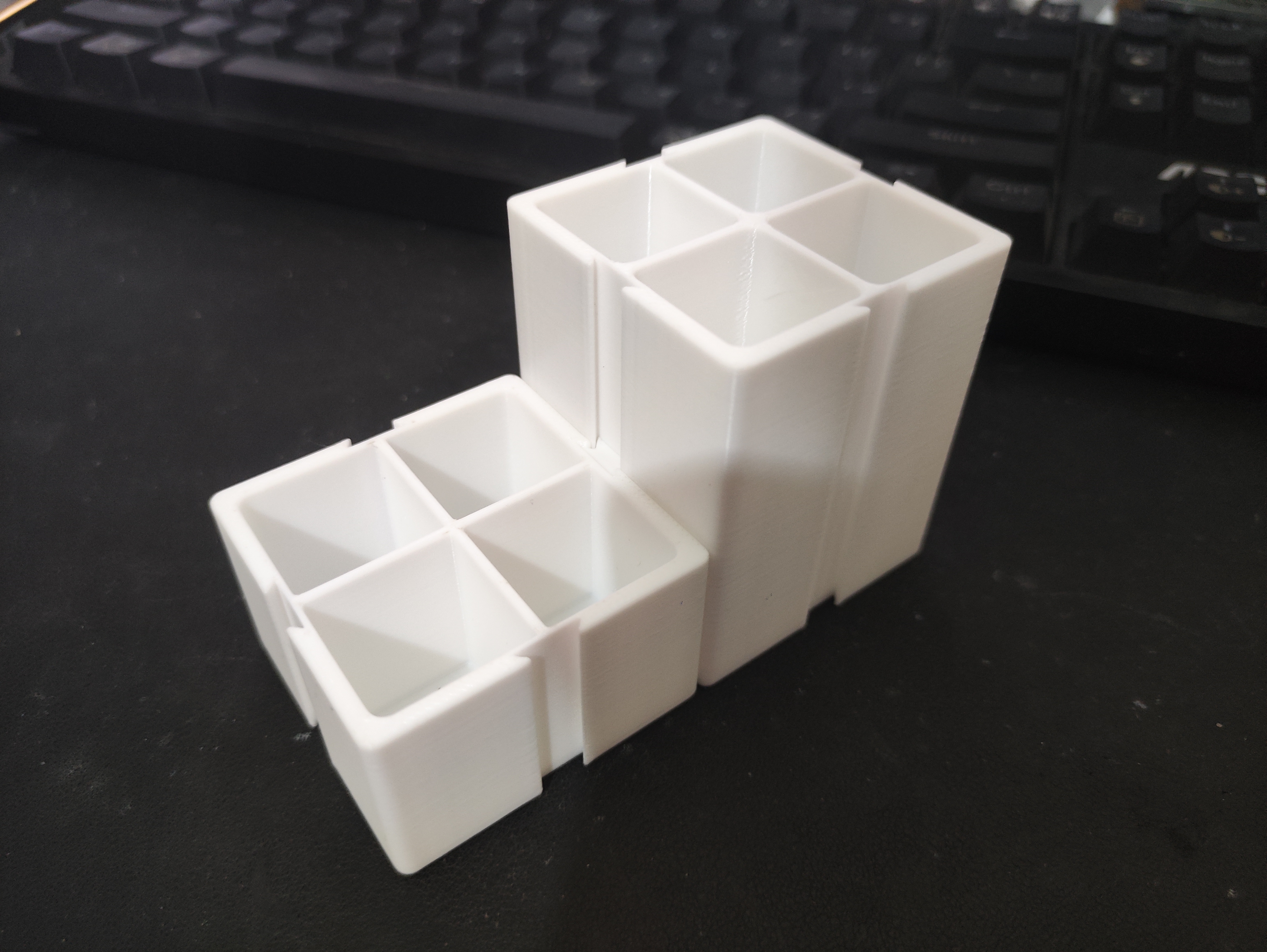 Miniatura 2 do modelo 3D 无限组合模块化收纳盒（三种高度）