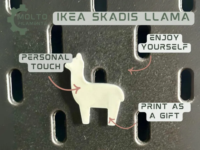Ikea Skadis llama