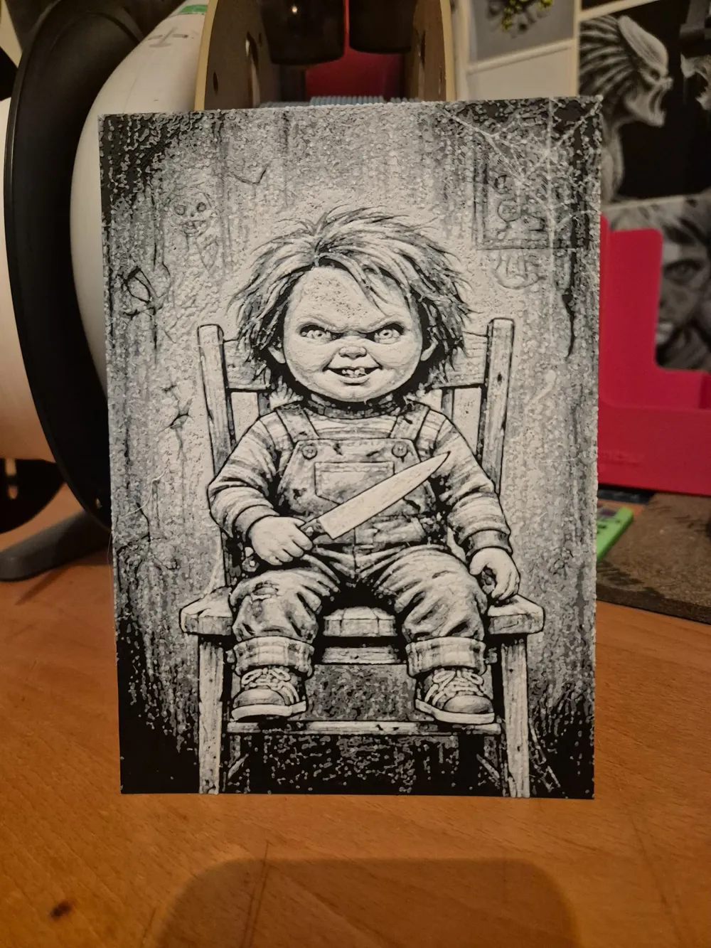 Chucky Rocking Chair chucky on the chair hueforge - Free 3D Print Model - MakerWorld