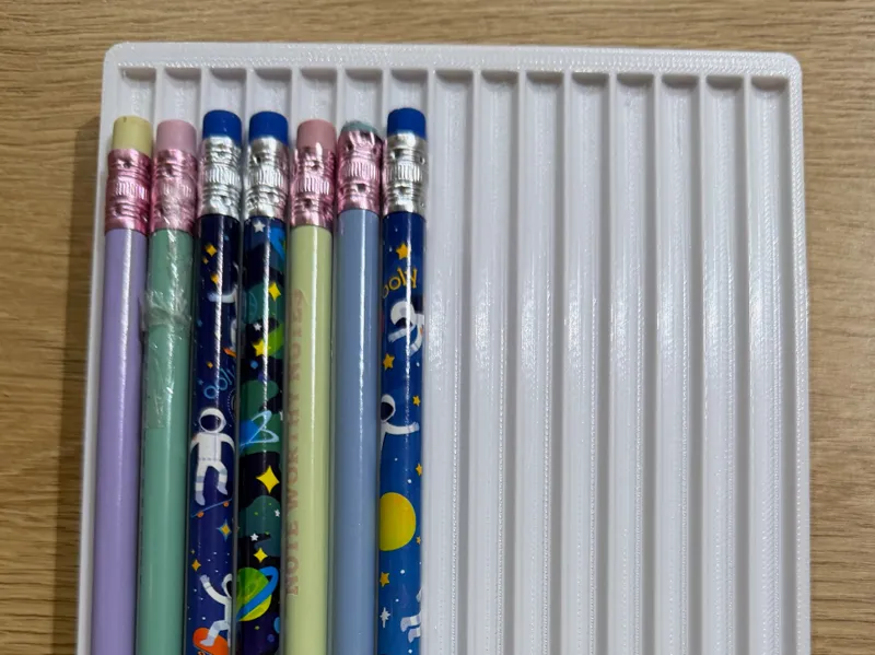 Gridfinity boxes for regular pencils