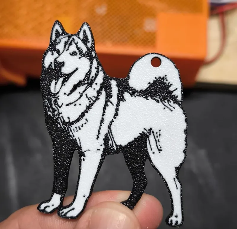 Laika de siberia keychain
