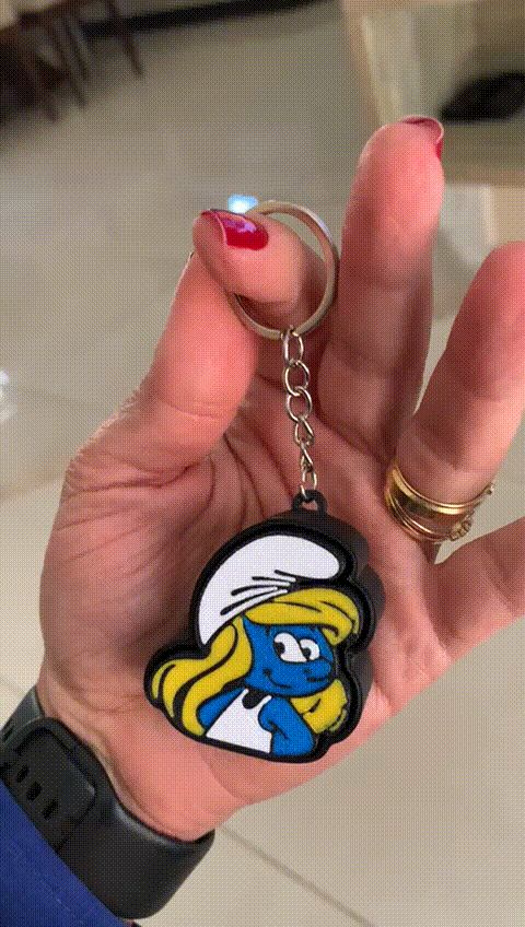 Smurfette Clicker Fidget Keychain Toys Smurf