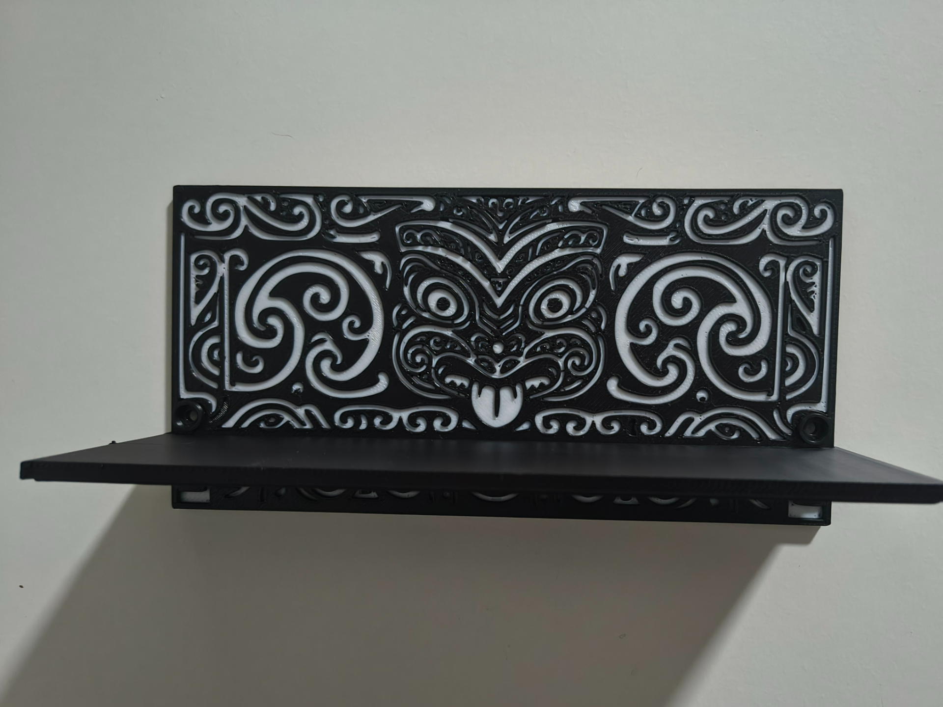 Wall Shelf Maori Inspired Tribal Ornament 