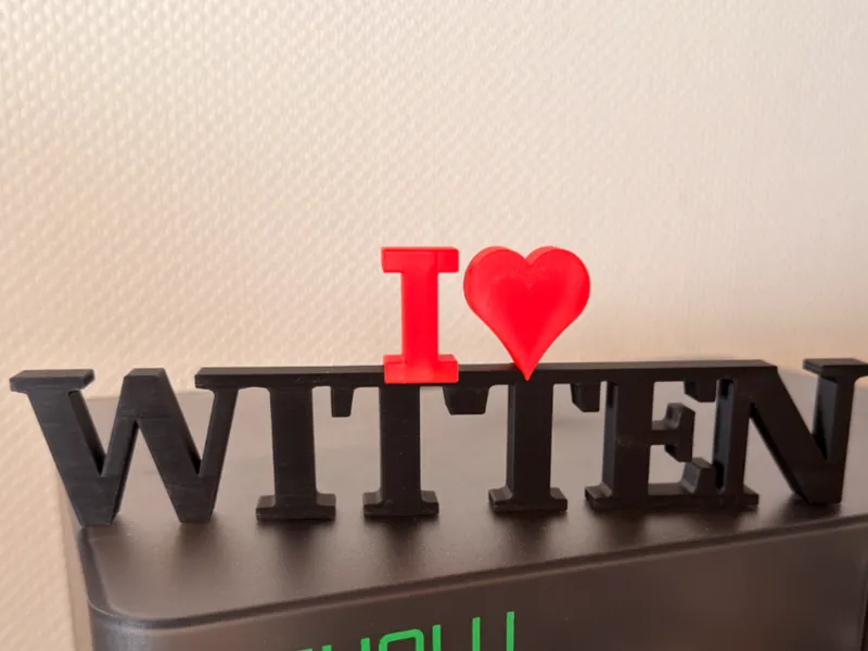 I Love Witten Schriftzug Aufsteller