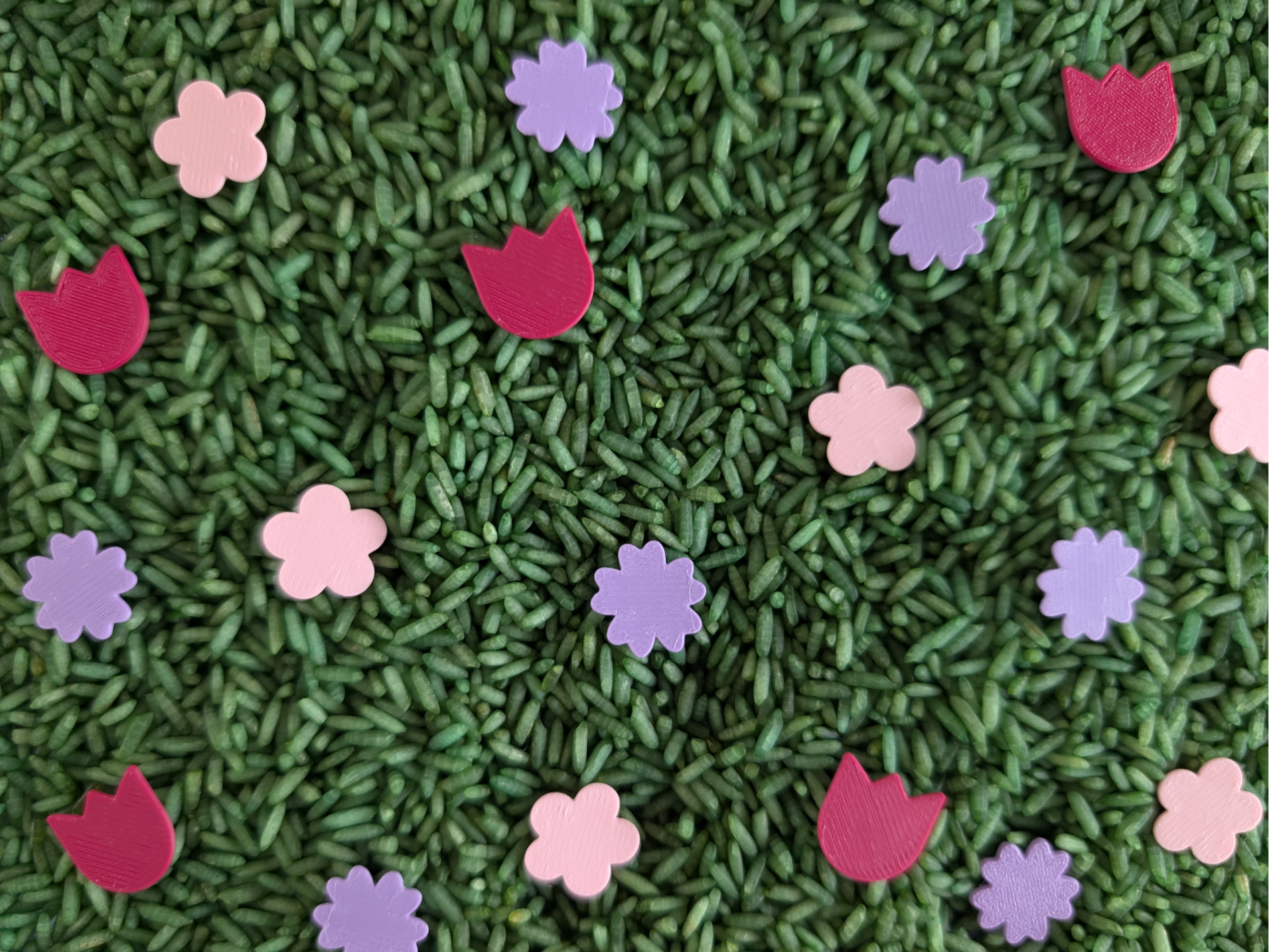 Flower confetti sensory play