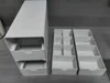 Dedicated four- and seven-compartment drawers