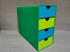 Organizer body, single-slot and double-slot drawers