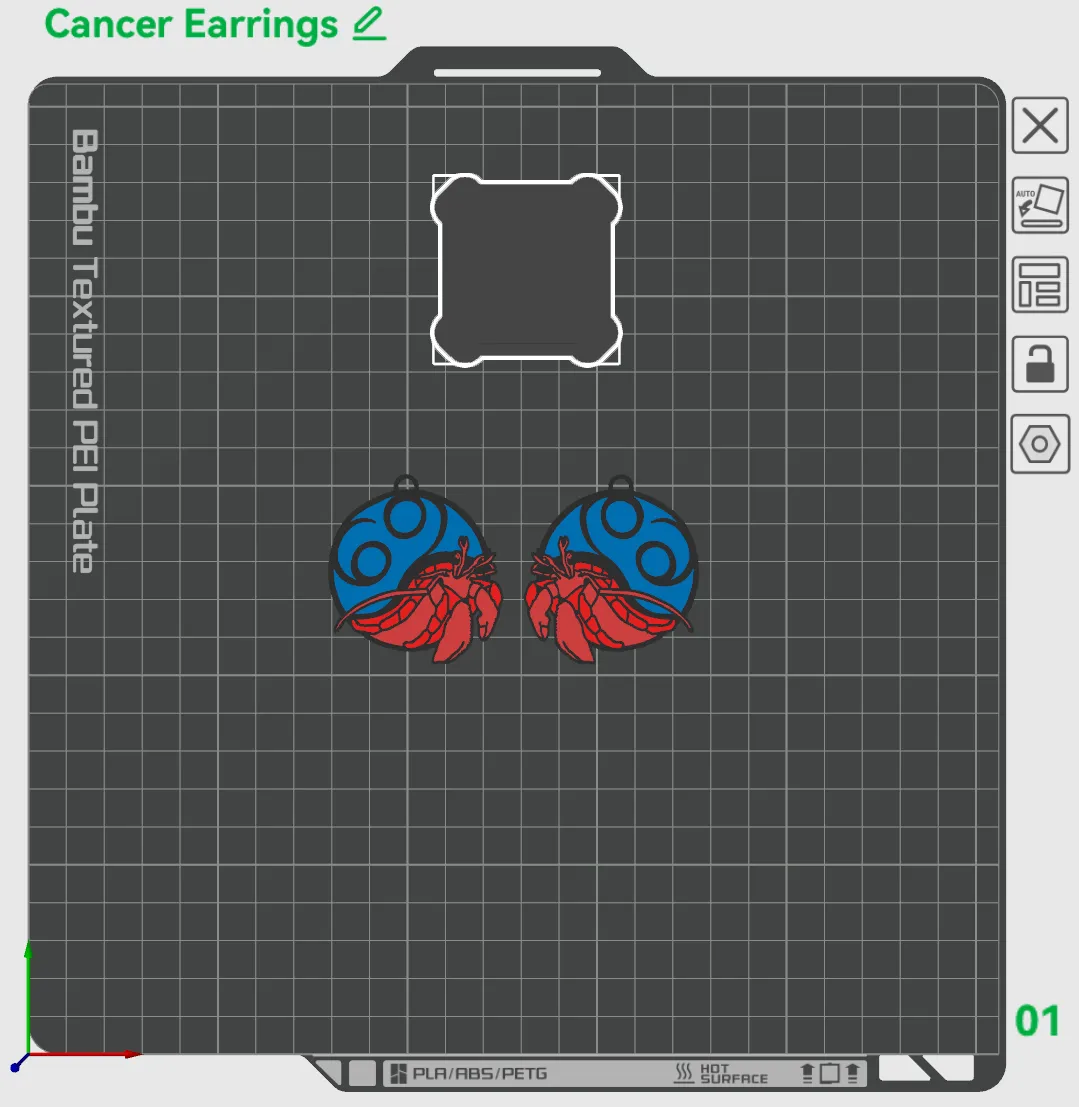 Cancer Earrings - Zodiac Series view 4