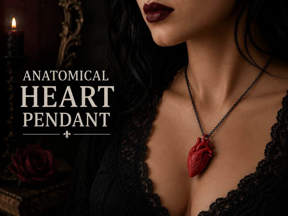 Dije o accesorio de collar: Anatomical Heart Pendant. Referencia del modelo original.