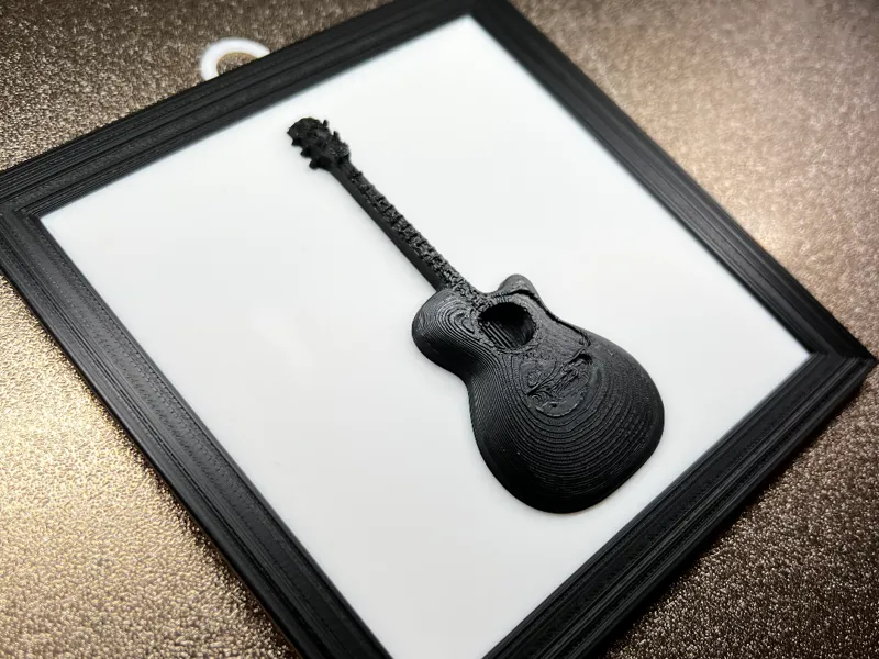 Guitar Gitarre ReliefSkulptur