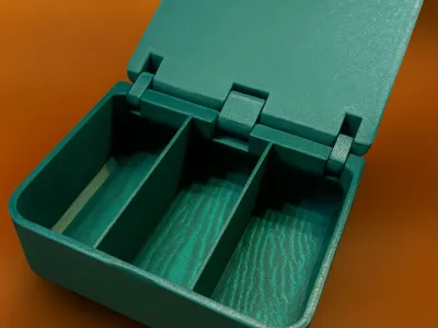 Print in place Box with three compartments