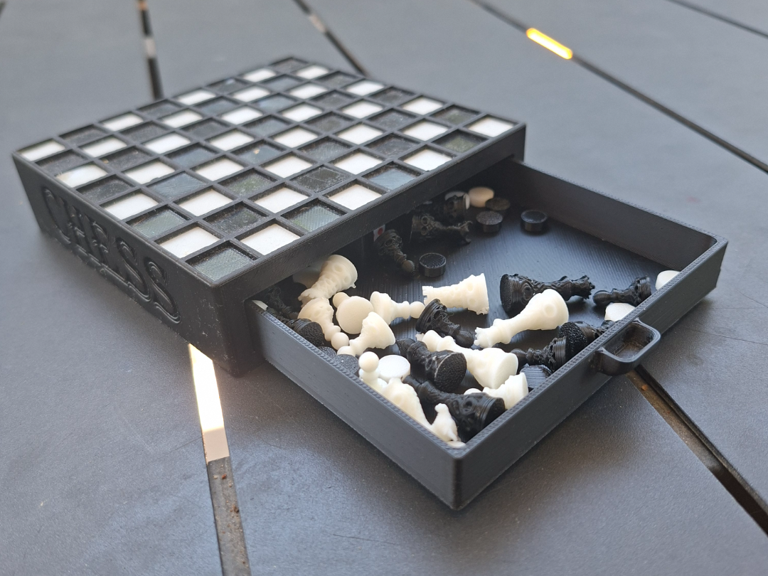 chess + checkers + backgammon compact board