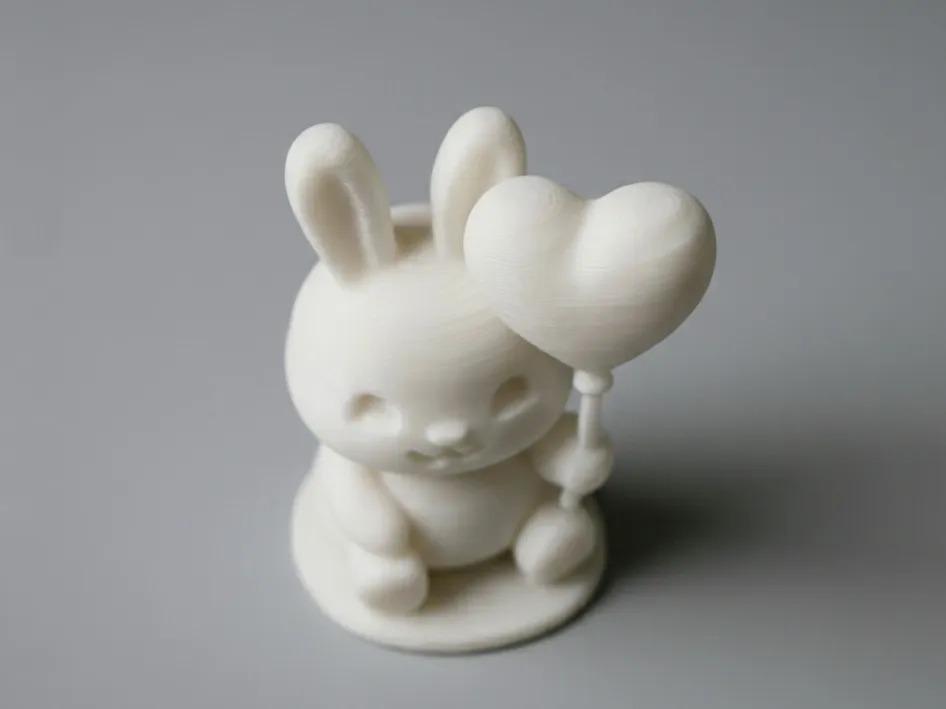 Cute Bunny with a heart-shaped Balloon - Free 3D Print Model - MakerWorld