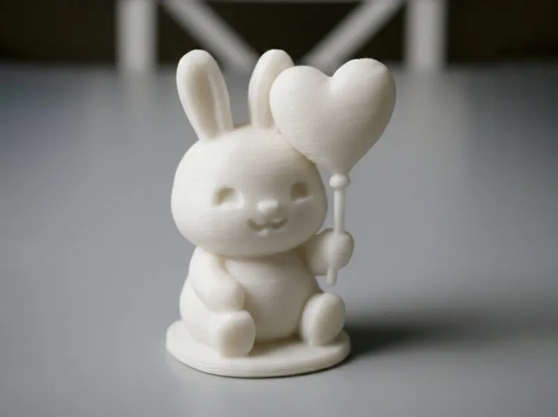 Cute Bunny with a heart-shaped Balloon 
