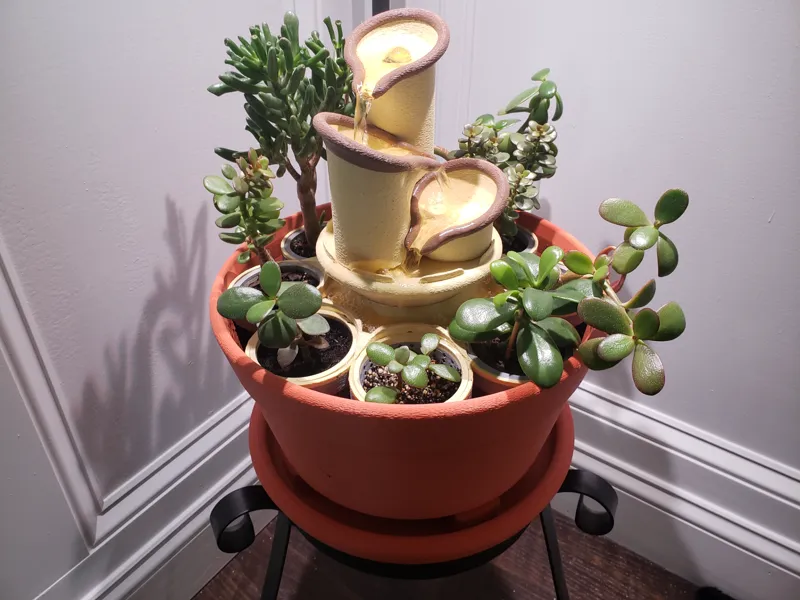 H2D-AquaGarden-Waterfall Feature, 8 Plant, Pot-12"